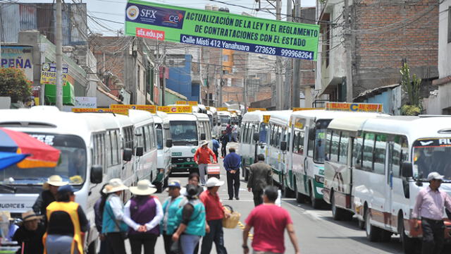 Crisis de transporte en Arequipa