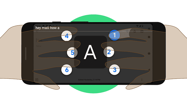 Google lanza teclado braille incorporado para teléfonos Android. | Foto: Google