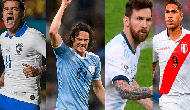 Cavani, Messi, Coutinho y Paolo Guerrrero en la lucha por ser el goleador del torneo