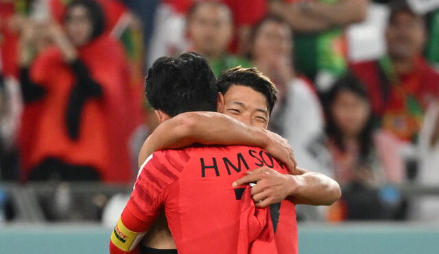 Hwang Hee-chan anotó el segundo de Corea del Sur. Foto: AFP