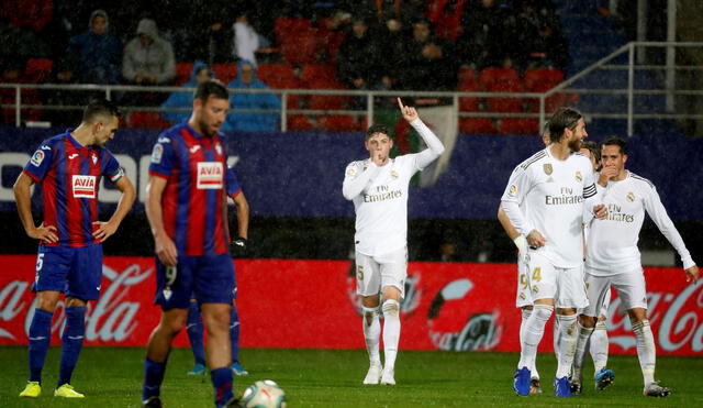 Real Madrid venció 4-0 al Eibar y desplazó del primer lugar a la Real Sociedad. Foto: