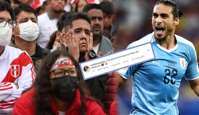 El jugador uruguayo no se guardó nada 
y mandó una indirecta sobre la derrota de Perú frente a Australia. Foto: composición LR/ Andina/ Instagram