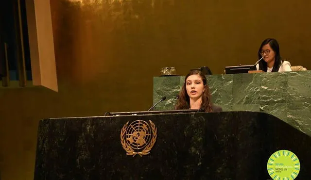 Estudiante peruana dio discurso en la sesión plenaria de la ONU