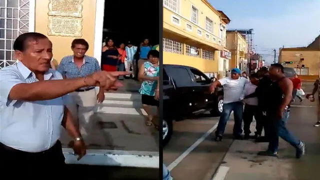 Lambayeque: alcalde de Ferreñafe protagoniza pelea con dirigente edil [VIDEO]