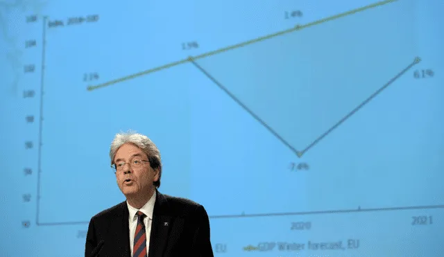 Paolo Gentiloni, comisionado de Economía de la Comisión Europea. Foto: AFP.