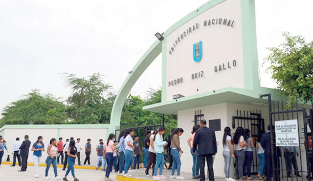 Campus. La UNPRG tiene 11 mil alumnos. Es la única universidad pública en Lambayeque.
