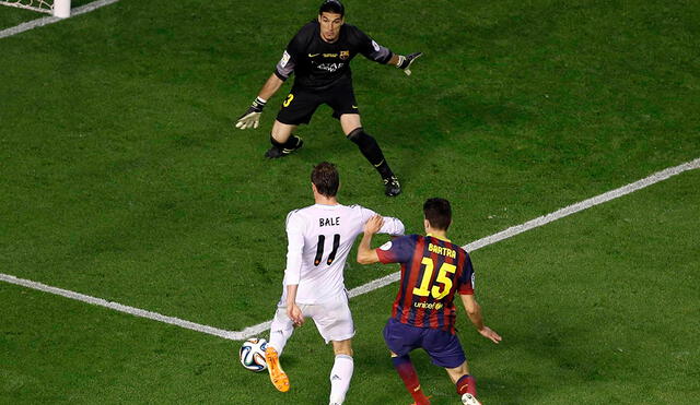 Gareth Bale anota el 2-1 para Real Madrid en la final de la Copa del Rey 2014. Foto: Marca.