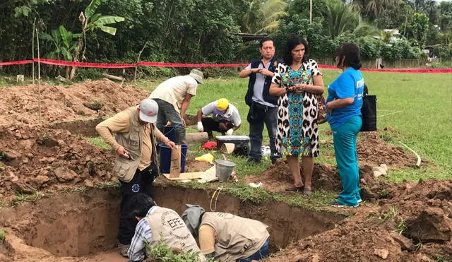 Exhuman restos de 19 víctimas del terrorismo en Huánuco