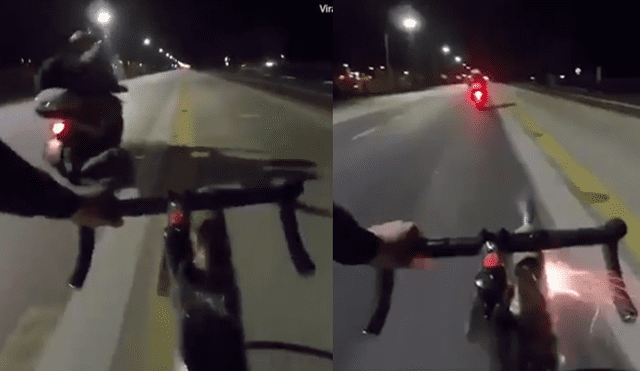 Facebook viral: ladrones intentan robar bicicleta y deportista usa pirotécnicos para evitarlo [VIDEO]