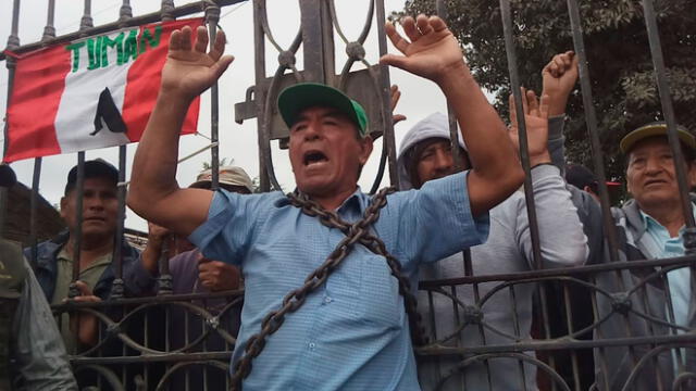 Conflicto en Tumán: trabajadores se encadenan en protesta contra retorno de administración [VIDEO]