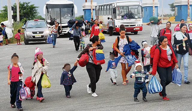 Niños venezolanos en Perú