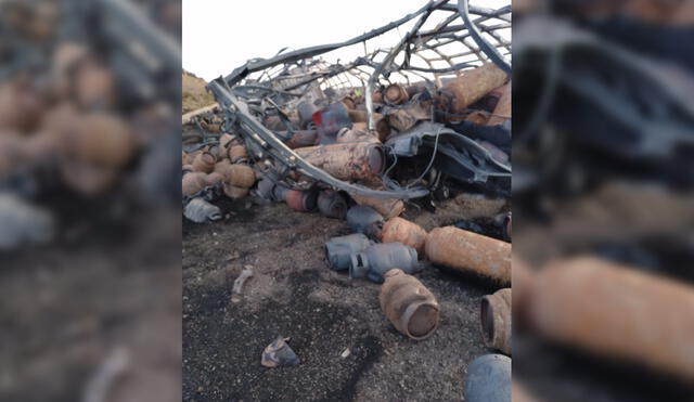 Camión con 200 balones de gas explotó en la carretera Arequipa -Puno
