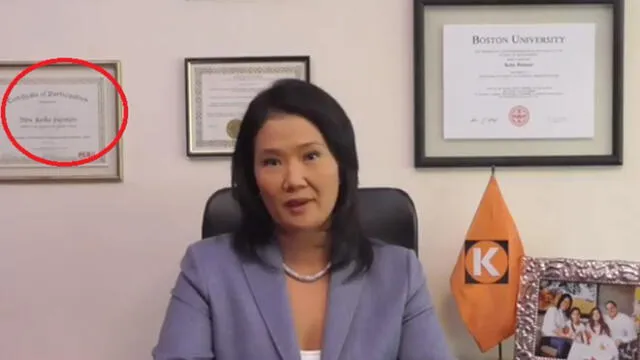 Keiko Fujimori troleada en redes por presumir certificados en mensaje sobre Odebrecht 