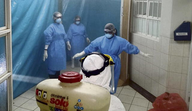 DESINFECTADO. Centro de salud de La Huata fue fumigado como medida de prevención ante caso de coronavirus.