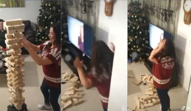 La mujer no pudo contener su asombro frente a lo sucedido. Foto: captura de TikTok