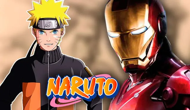 Artista de Naruto homenajea a Iron Man. Créditos: Composición