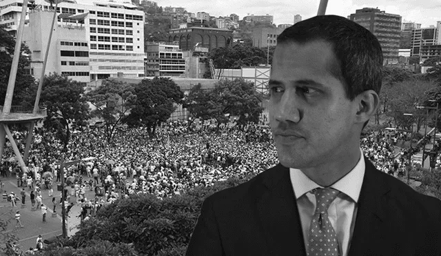 ¿La oposición se debilita? Apenas unos 2000 manifestantes acudieron al llamado de Guaidó