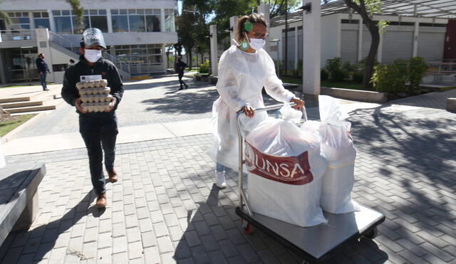 UNSA suspende temporalmente entrega de alimentos. Foto: Unsa.