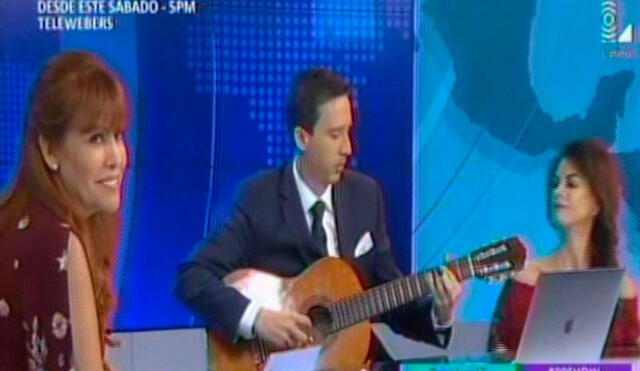 Mijael Garrido Lecca sorprende tocando guitarra en noticiero | VIDEO