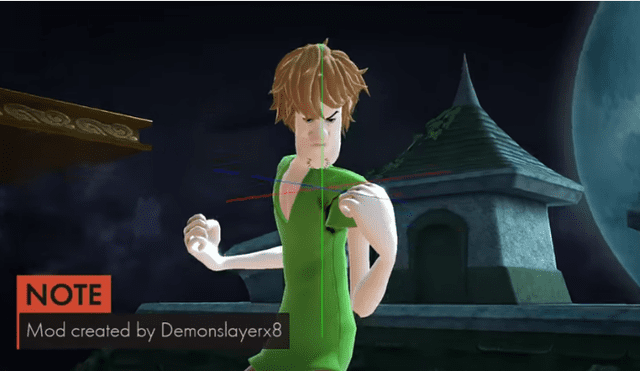 Desliza para que veas cómo luce el mod de Shaggy en el videojuego. Foto: Captura.