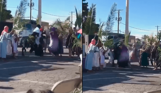 Semana Santa: Caballo que cargaba a 'Jesús' lo arroja frente a fieles [VIDEO]