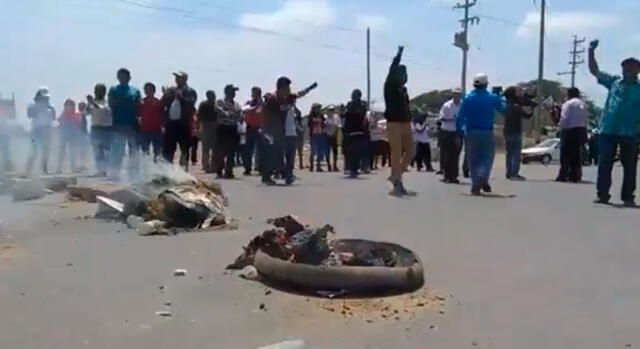 Chiclayo: Trabajadores de la UNPRG bloquearon la Panamericana Norte [VIDEO]