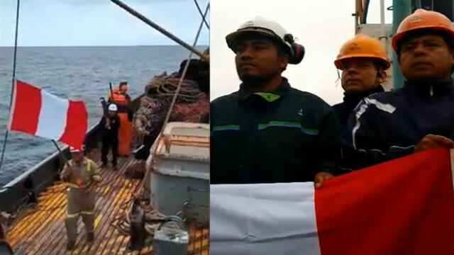 Pescadores fueron reconocidos por la Marina tras realizar peculiar homenaje por Fiestas Patrias [VIDEO]