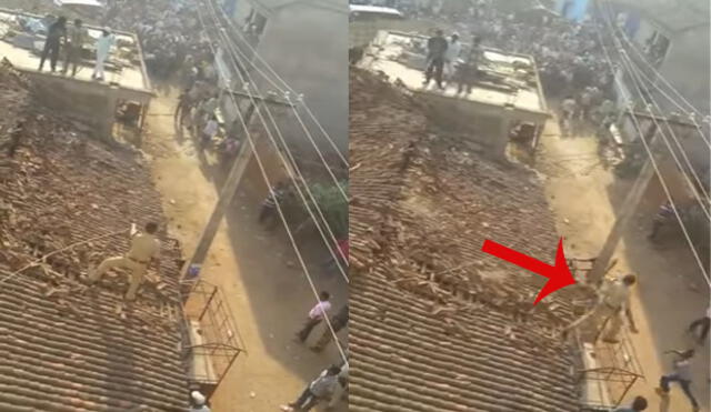 YouTube: Dramático momento en que un hombre se lanza de un techo para evitar que un leopardo lo ataque  