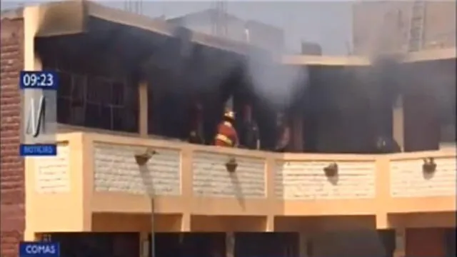 Comas: niñas y adolescentes fueron afectadas por incendio en casa hogar [VIDEO]