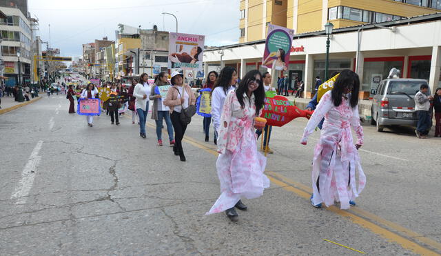 Junín: Pasacalle contra la anemia busca sensibilizar a la población de Huancayo
