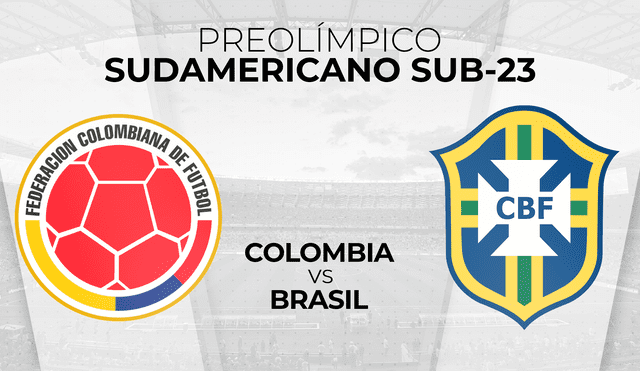 Colombia vs Brasil Sub 23 EN VIVO por el Preolímpico Sudamericano.
