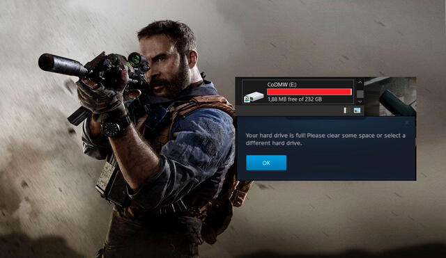 Call of Duty Modern Warfare ya no entra en un SSD de 250 GB y ocuparía un tercio del espacio de almacenamiento de PlayStation 5 y Xbox Series X. Foto: Activision/Twitter