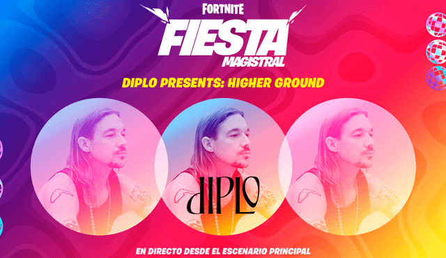 Diplo hará un espectáculo en Fiesta Magistral de Fortnite el 31 de julio. Foto: Epic Games.