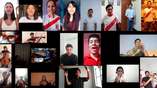 Desliza las imágenes para ver la increíble presentación que hizo un grupo de estudiantes peruanos del Himno Nacional del Perú. Foto: Universidad Nacional de Música.