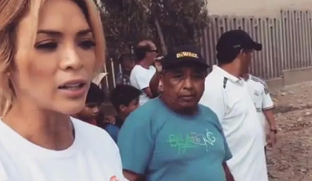 Sheyla Rojas pasó gran susto tras deslizamiento ocurrido en plena entrevista [VIDEO]