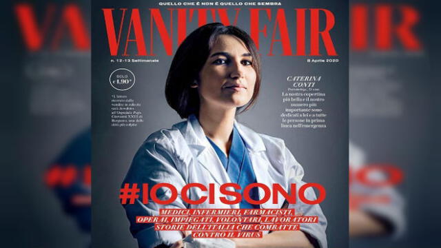 El titular es #IoCiSono (#EstoyContigo). Fuente: Vanity Fair.