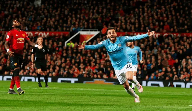 Manchester United vs Manchester City: Bernardo Silva pone el 1-0 tras gran combinación