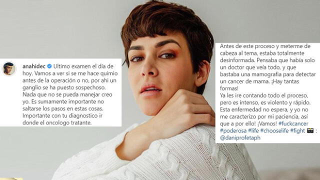 Anahí de Cardenas describe su cáncer de mama como “intenso y violento”