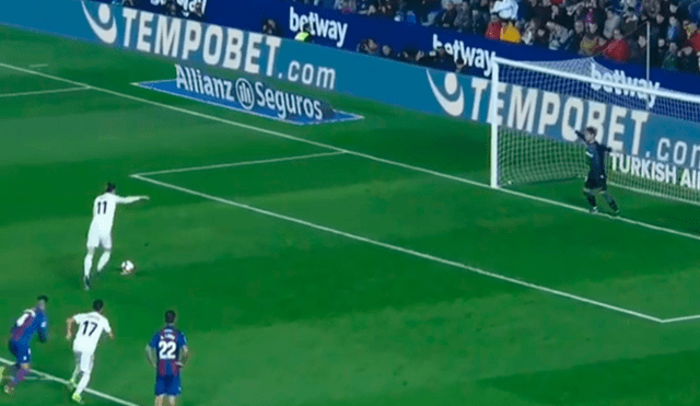 Real Madrid vs Levante: gol de penal y festejo 'frío' de Bale para el 2-1 [VIDEO]