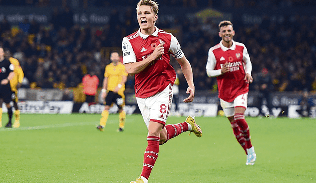 No para. Odegaard suma 6 goles con Arsenal en la Premier. Foto: difusión