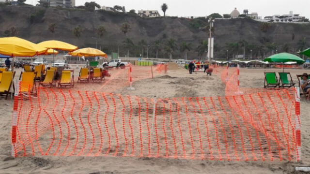 Construyen rampa en playa Agua Dulce para personas con discapacidad. Créditos: Municipalidad de Chorrillos.