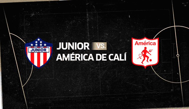 Junior y América de Cali por el partido de ida de la Superliga de Colombia. (Gráfica: Fabrizio Oviedo/La República).