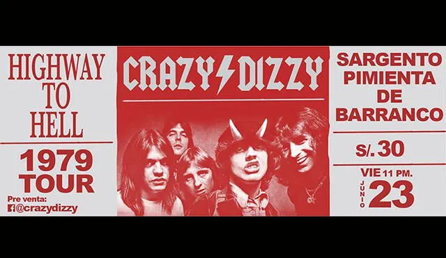 Crazy Dizzy tocará en el Sargento Pimienta