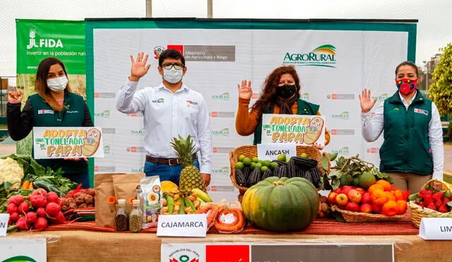 Ministerio de Agricultura y Riego fomenta campaña para ayudar a agricultores y Benefiencia de Lima. Foto: Minagri