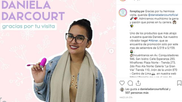 Daniela Darcourt visita ‘sex shop’ y recomienda curioso juguete sexual