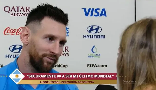 Lionel Messi jugará su segunda final en una Copa del Mundo. Foto: captura de TV Pública