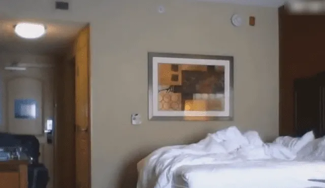 YouTube Viral: Pone cámara en cuarto de hotel y se lleva gran sorpresa [VIDEO]