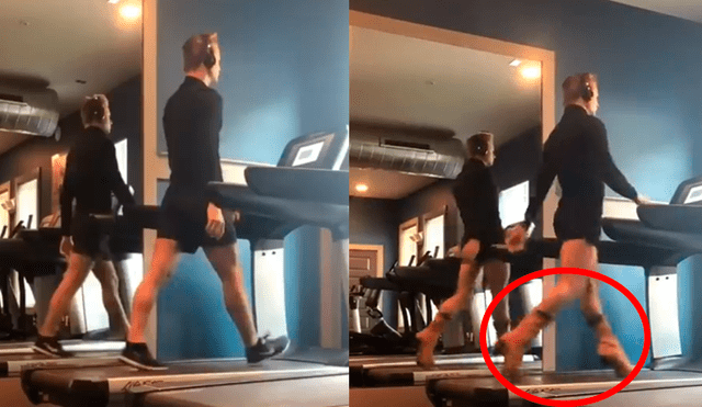Facebook viral: aprovechó que estaba solo en el gimnasio para realizar curiosa rutina de ejercicios [VIDEO] 