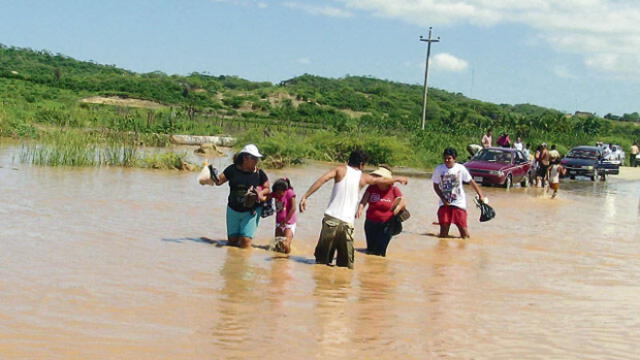 Defensas ribereñas del río Tumbes erosionaron por incremento de caudal