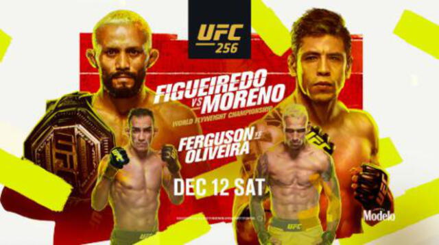 UFC 256 Figueiredo vs. Moreno, este sábado 12 de diciembre. Foto: UFC